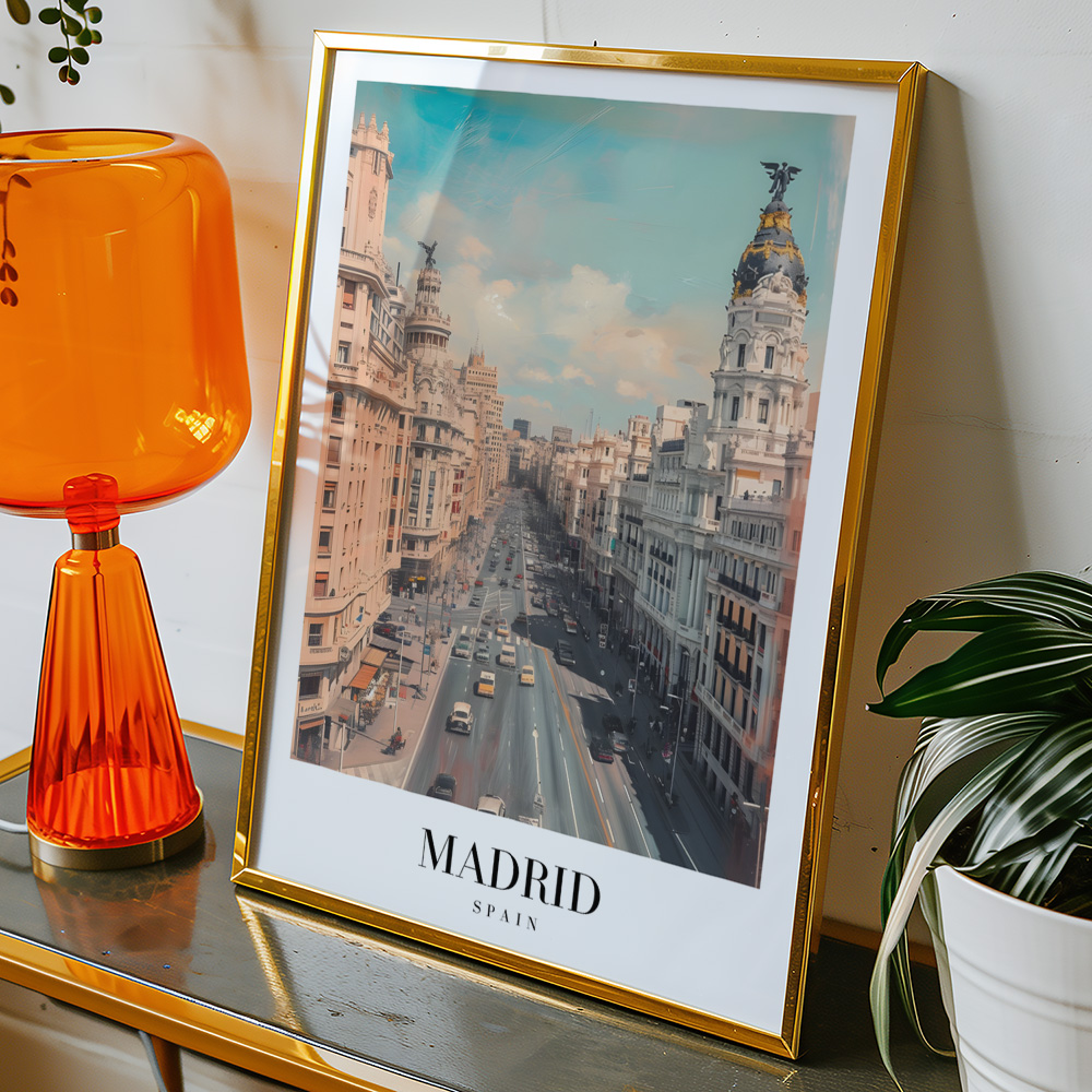 Alternative view of MADRID VINTAGE TRAVEL POSTER