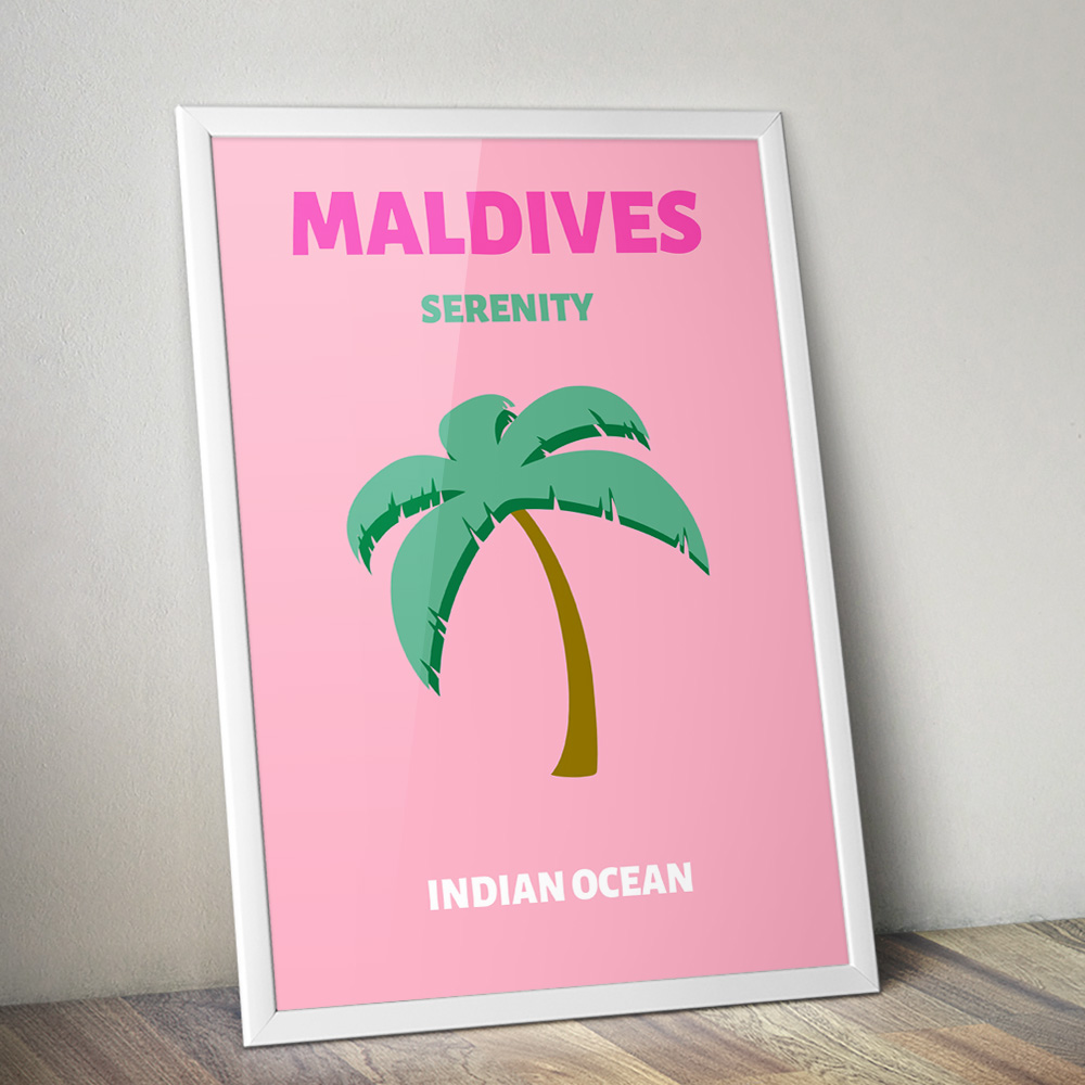 Alternative view of MALDIVES VIBRANT TRAVEL POSTER