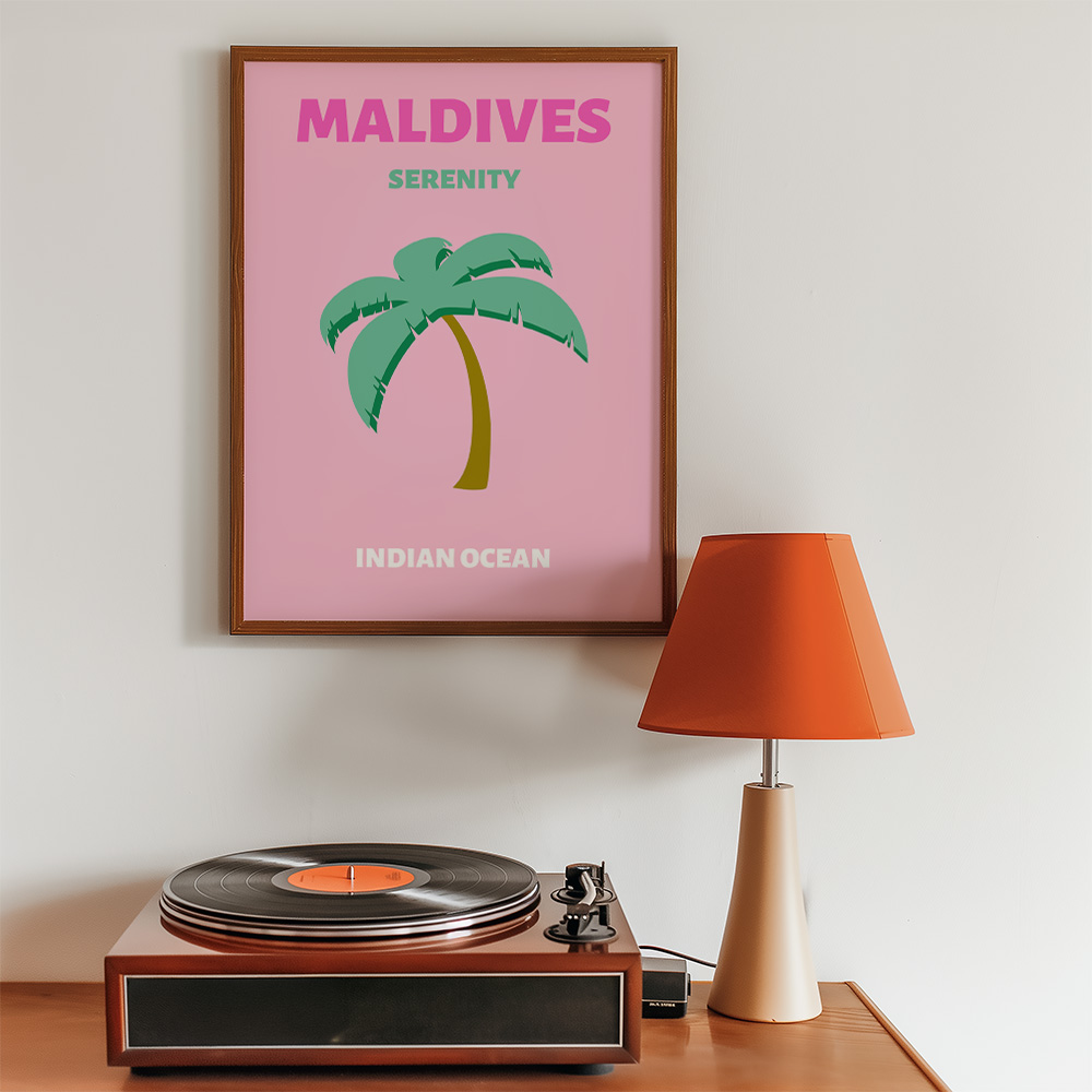 MALDIVES VIBRANT TRAVEL POSTER