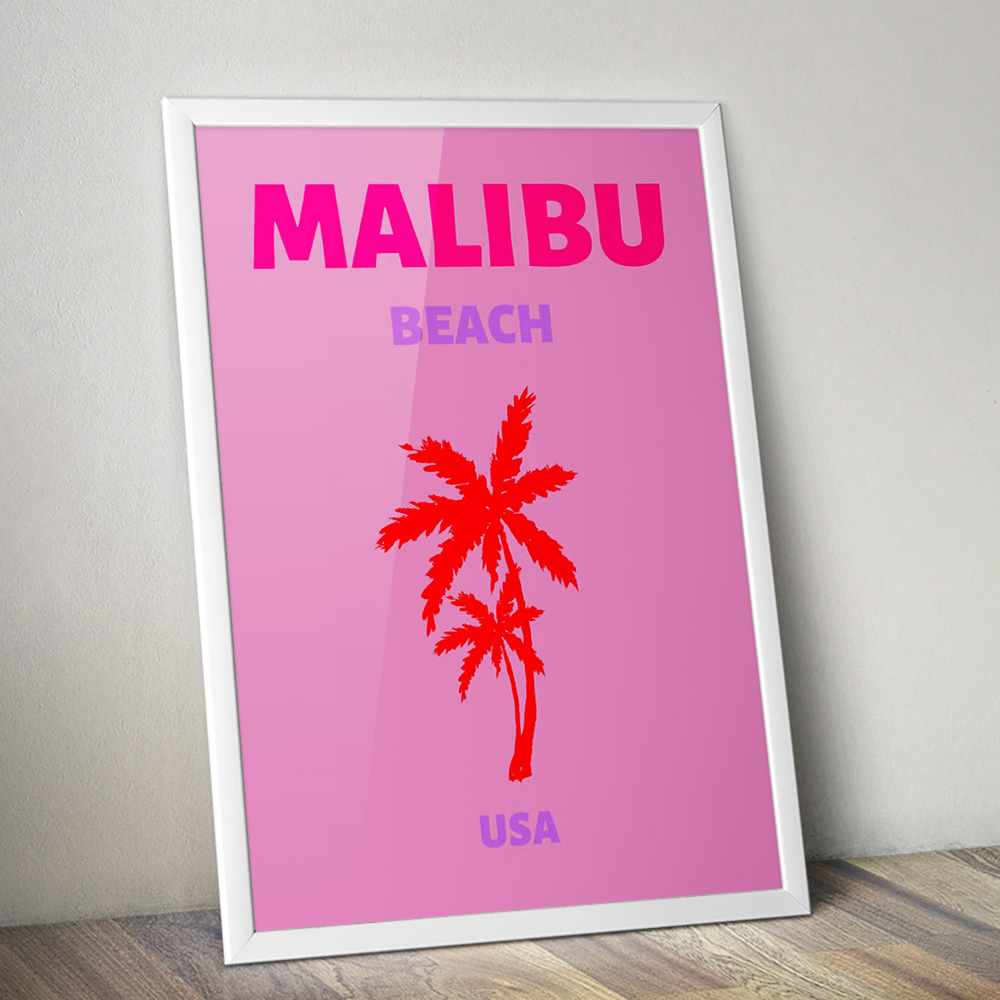 Alternative view of MALIBU VIBRANT TRAVEL POSTER