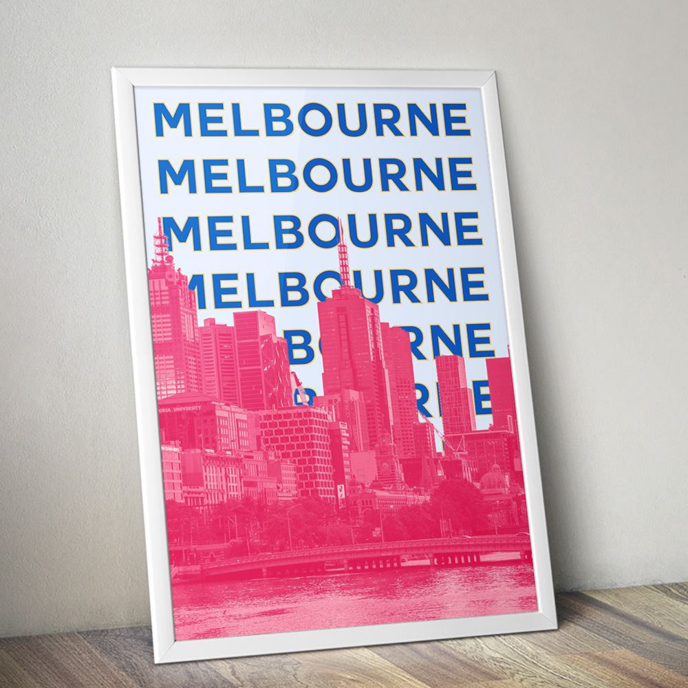 Alternative view of MELBOURNE VIBRANT TRAVEL POSTER