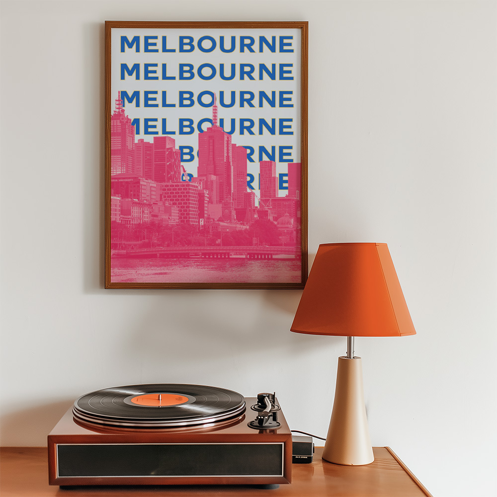 MELBOURNE VIBRANT TRAVEL POSTER