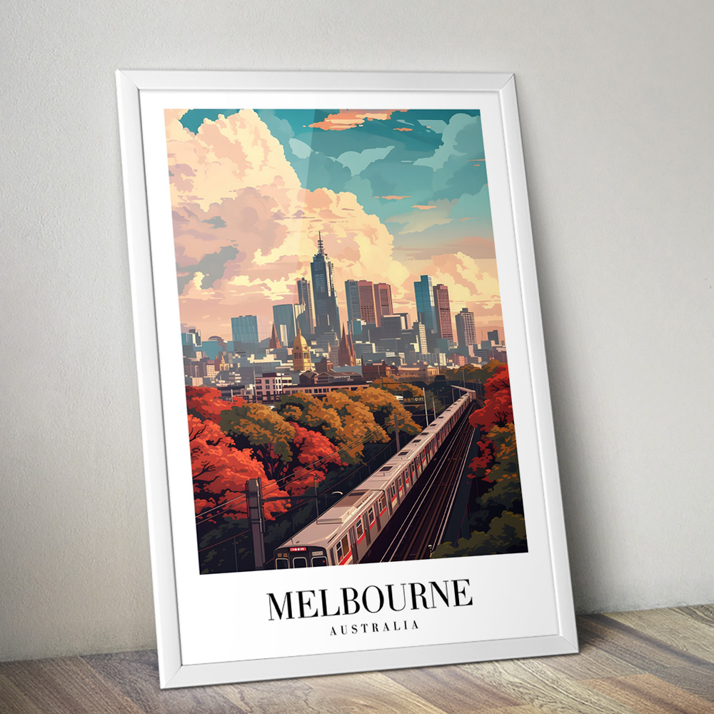 MELBOURNE VINTAGE TRAVEL POSTER