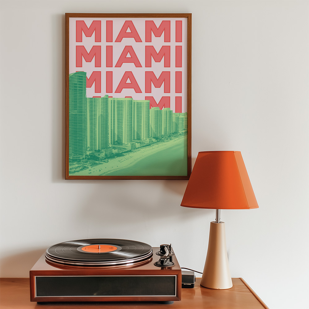 MIAMI VIBRANT TRAVEL POSTER