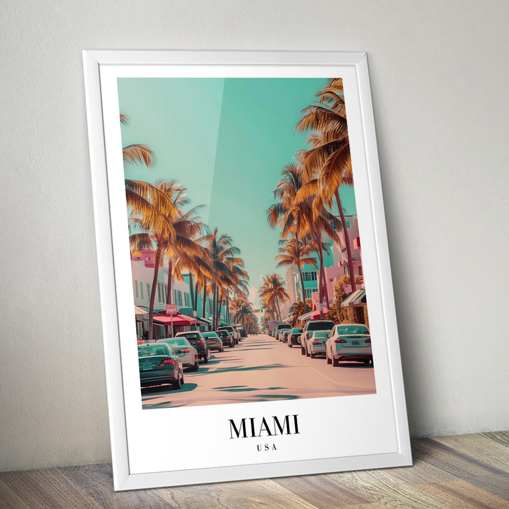 MIAMI VINTAGE TRAVEL POSTER