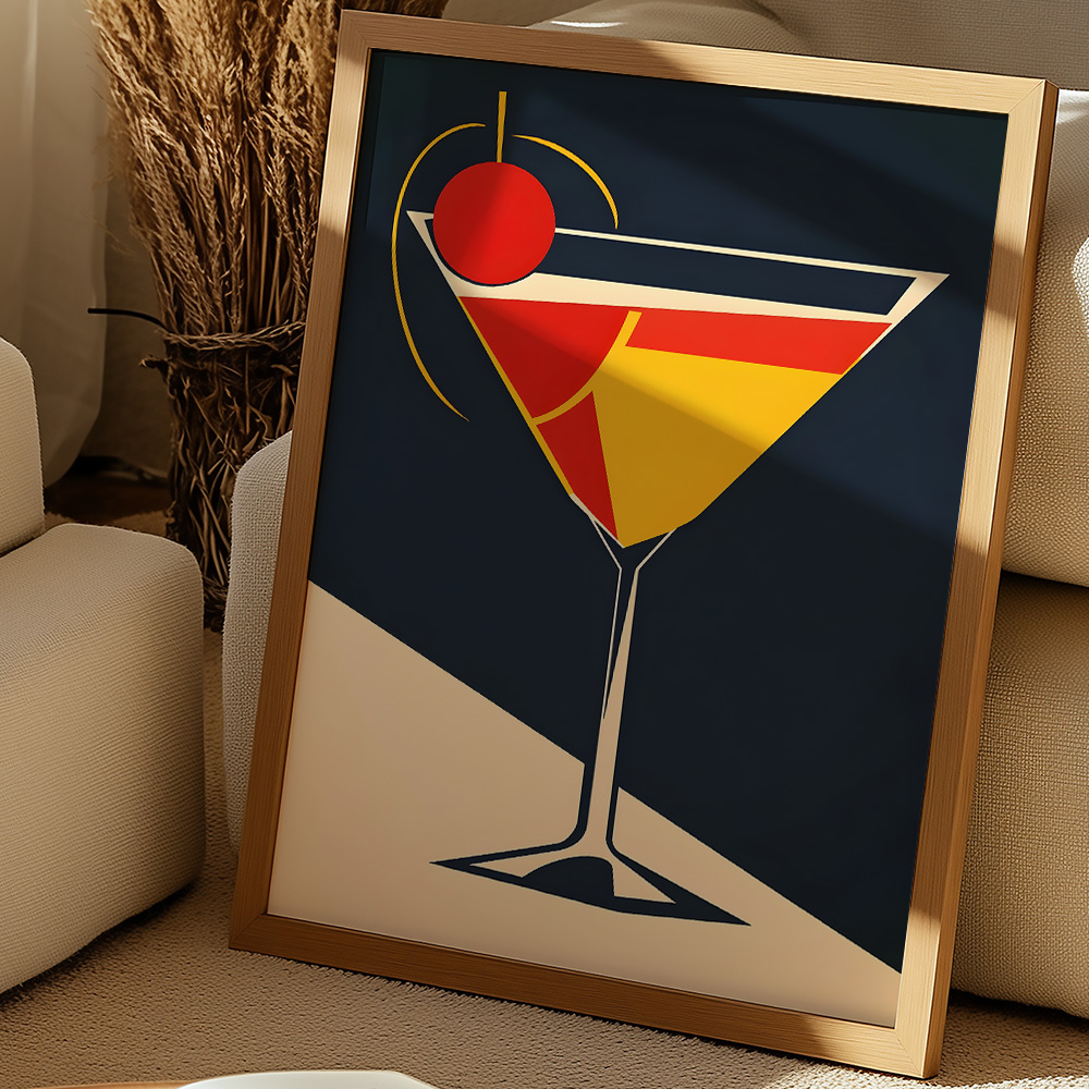 MINIMALIST COCKTAIL BAR AND DRINKS POSTER