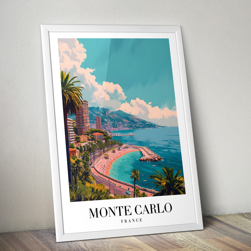 MONTE CARLO VINTAGE TRAVEL POSTER