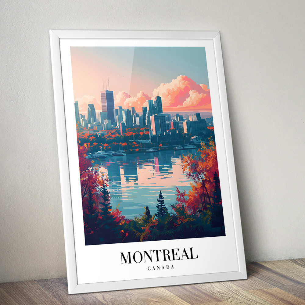 MONTREAL VINTAGE TRAVEL POSTER