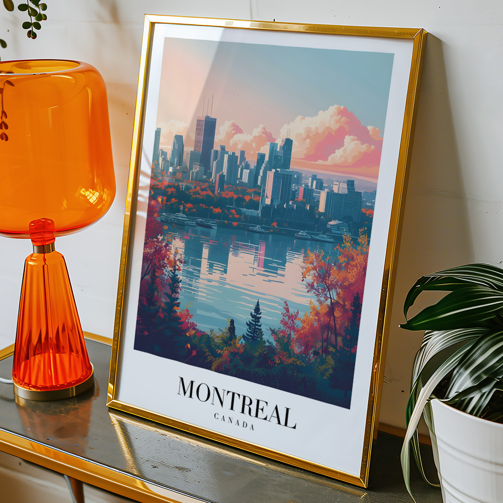 Alternative view of MONTREAL VINTAGE TRAVEL POSTER