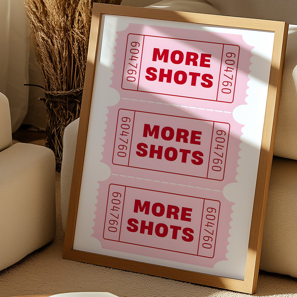 MORE SHOTS BAR AND DRINKS POSTER