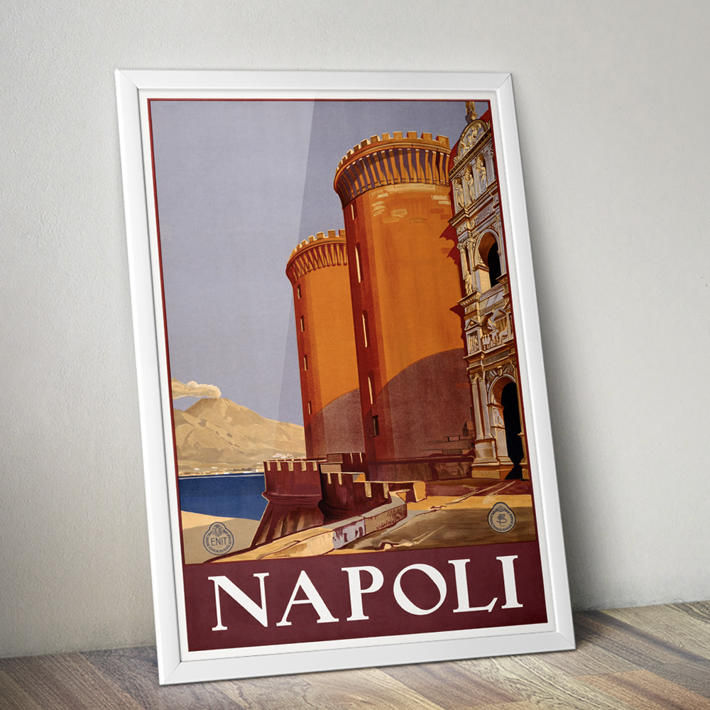Alternative view of NAPOLI VINTAGE TRAVEL ADVERT POSTER