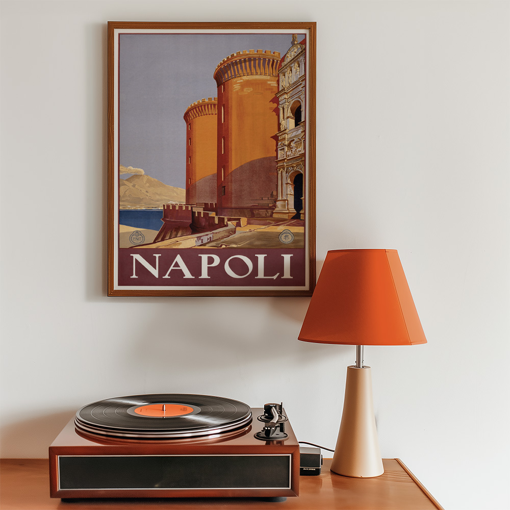 NAPOLI VINTAGE TRAVEL ADVERT POSTER