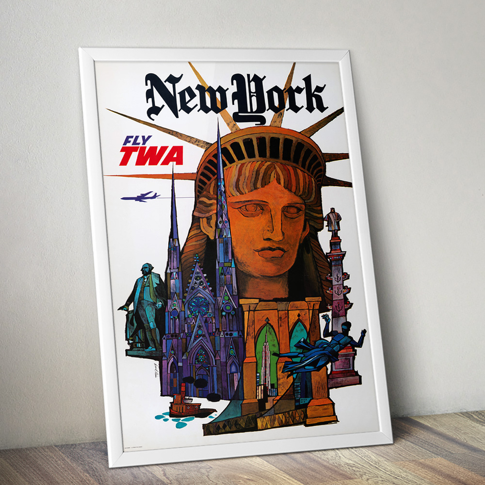 Alternative view of NEW YORK VINTAGE TRAVEL ADVERT POSTER