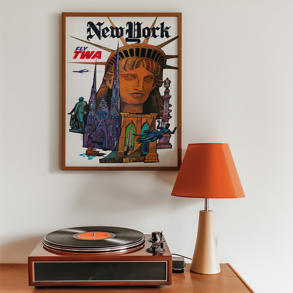 NEW YORK VINTAGE TRAVEL ADVERT POSTER