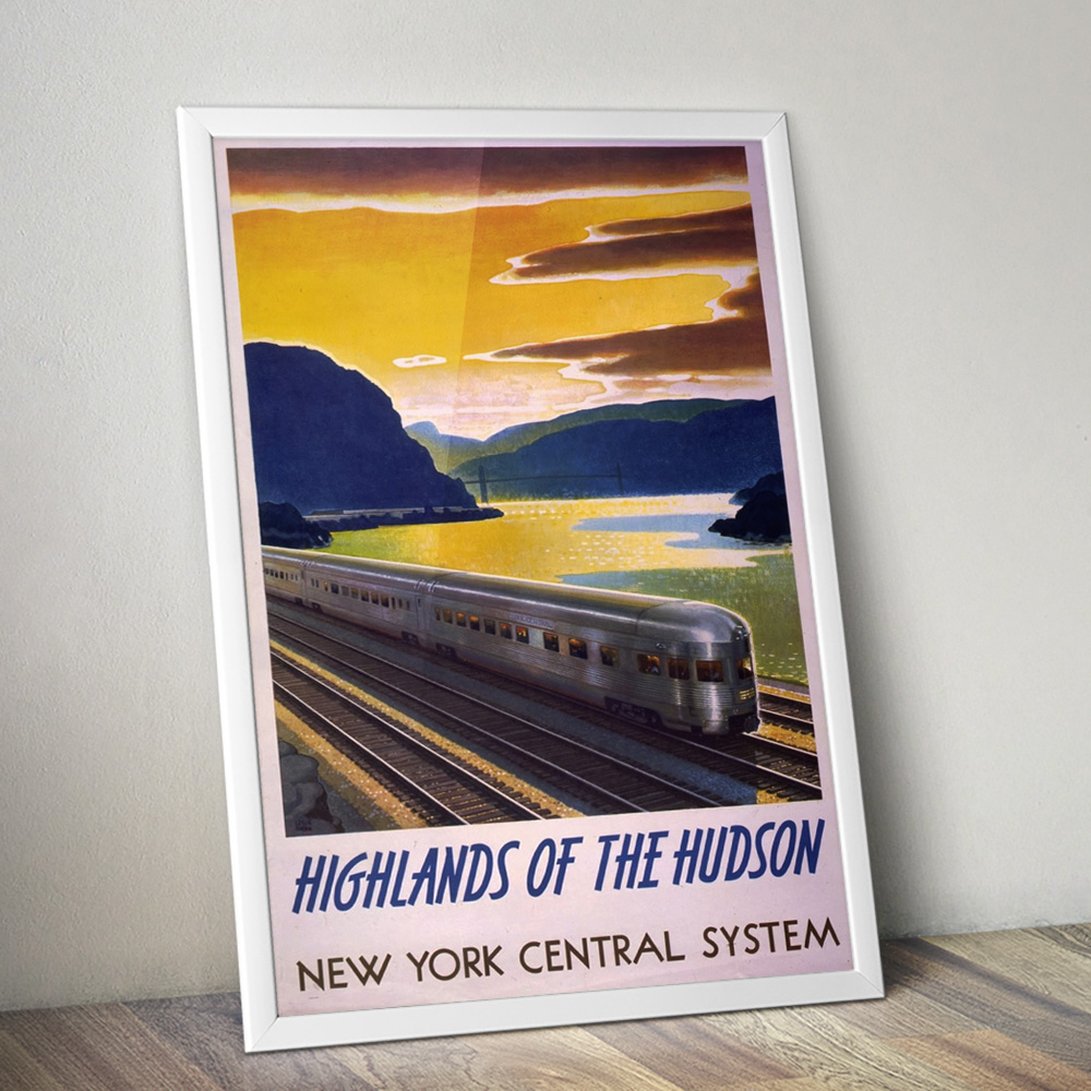 Alternative view of NEW YORK HUDSON VINTAGE TRAVEL ADVERT POSTER