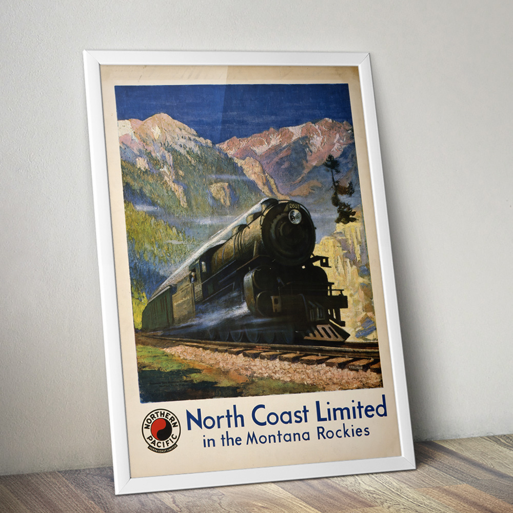 Alternative view of NORTH COAST LIMITED VINTAGE TRAVEL ADVERT POSTER