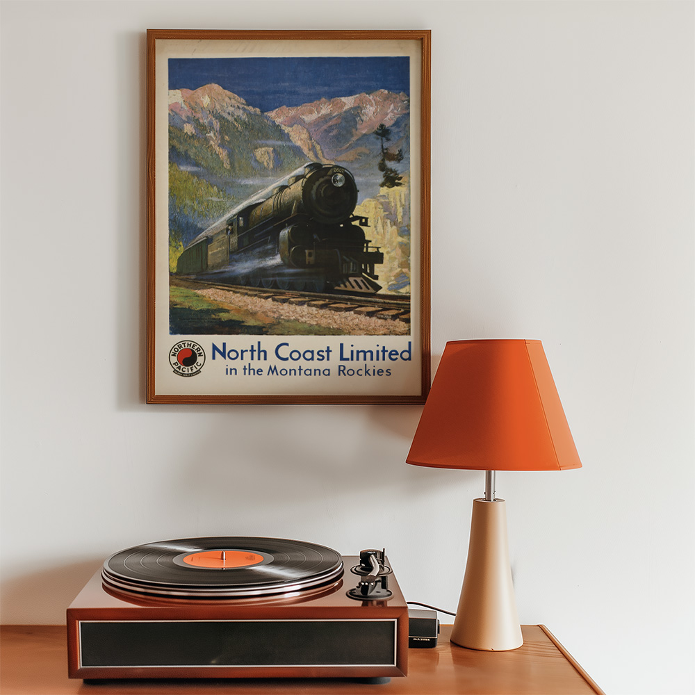 NORTH COAST LIMITED VINTAGE TRAVEL ADVERT POSTER