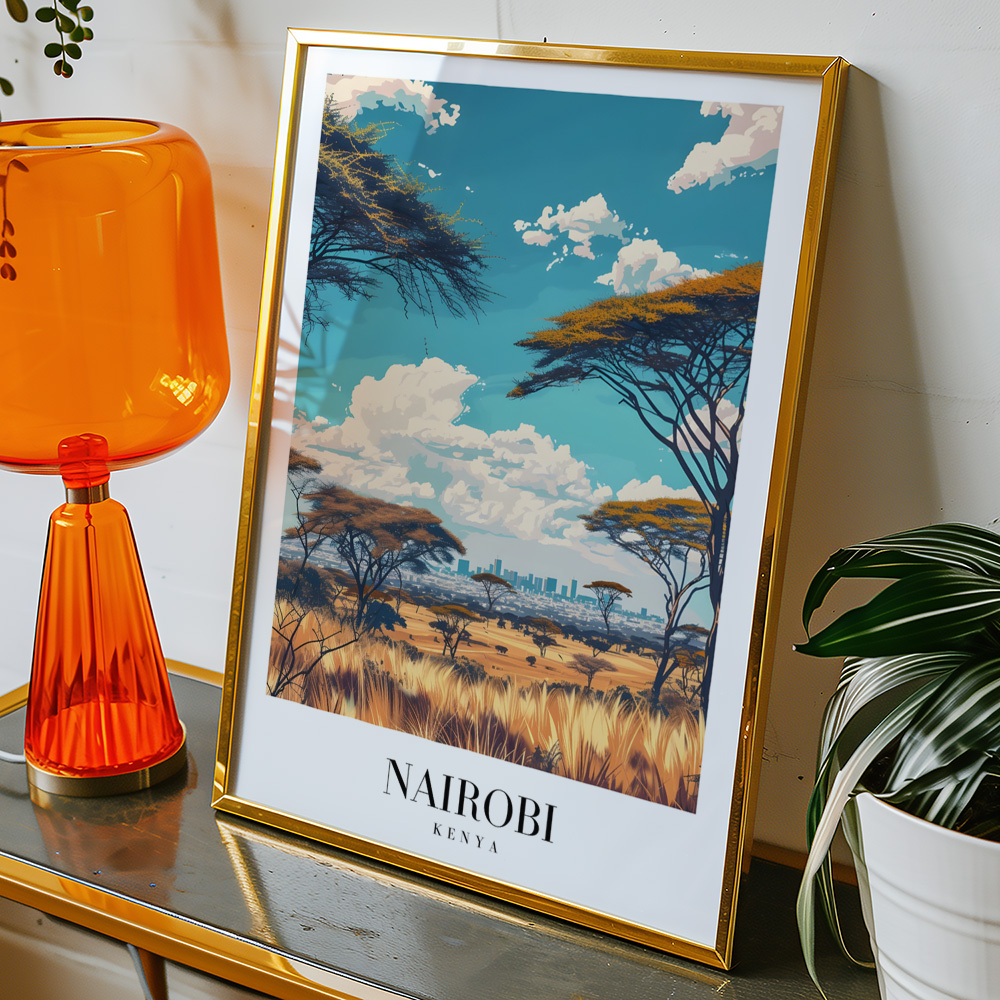 Alternative view of NAIROBI VINTAGE TRAVEL POSTER