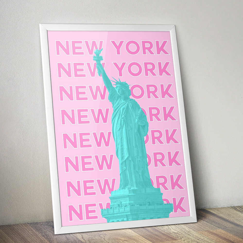 Alternative view of NEW YORK VIBRANT TRAVEL POSTER