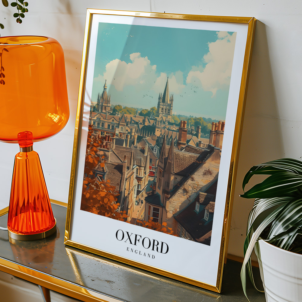 Alternative view of OXFORD VINTAGE TRAVEL POSTER