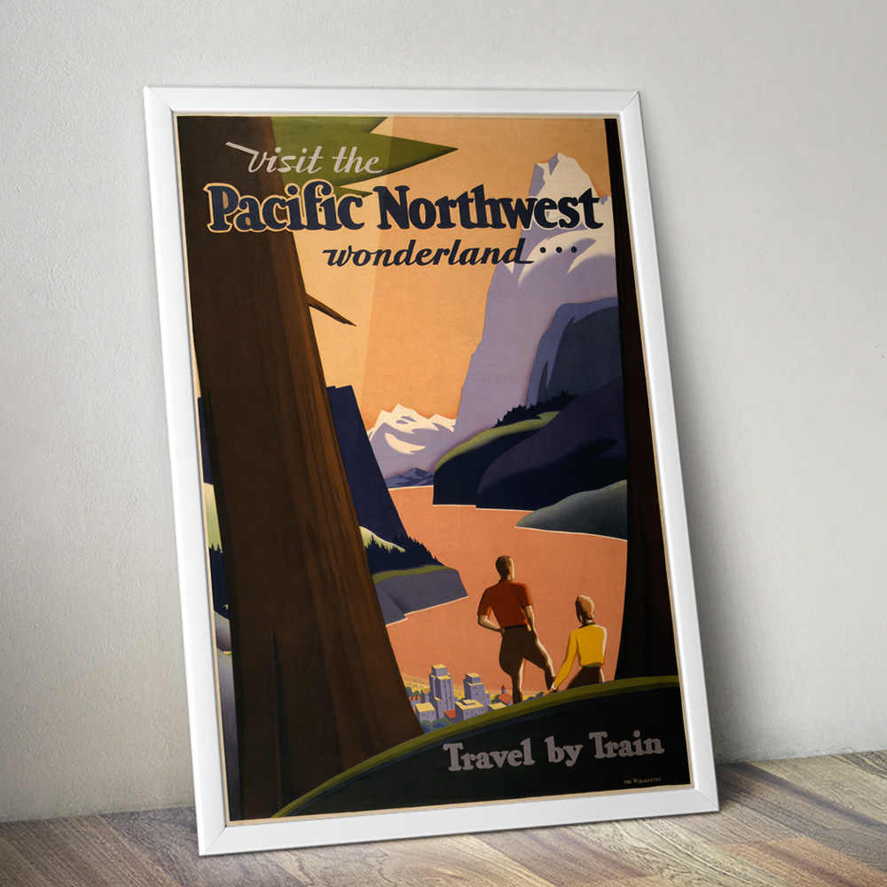 Alternative view of PACIFIC NORTHWEST VINTAGE TRAVEL ADVERT POSTER