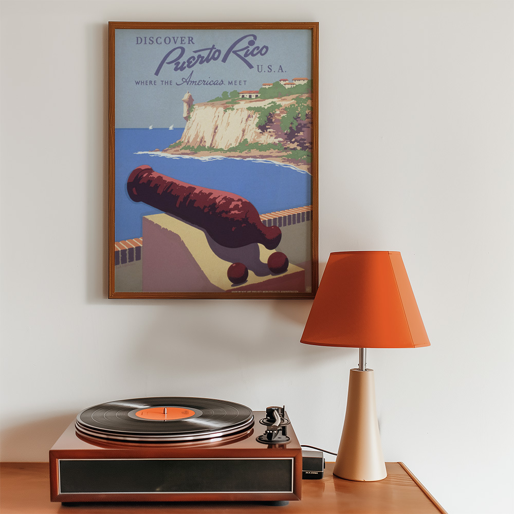 PUERO RICO VINTAGE TRAVEL ADVERT POSTER