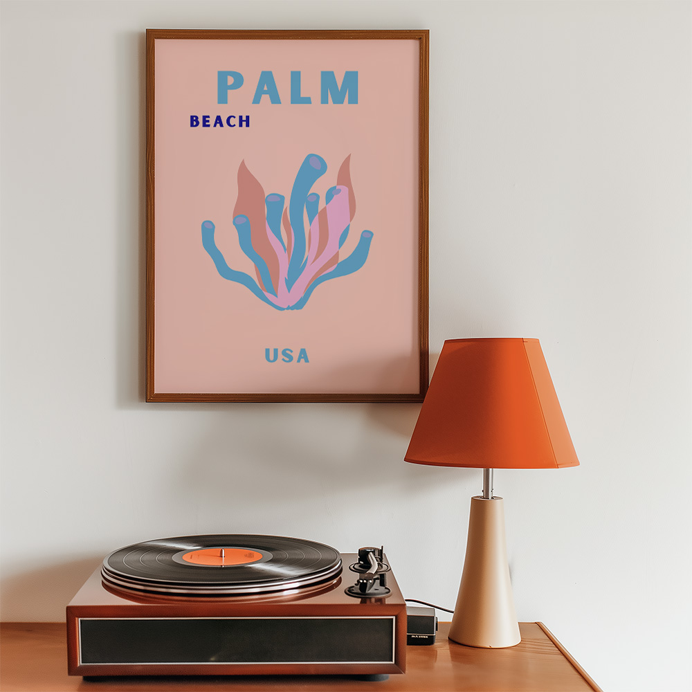 PALM BEACH VIBRANT TRAVEL POSTER