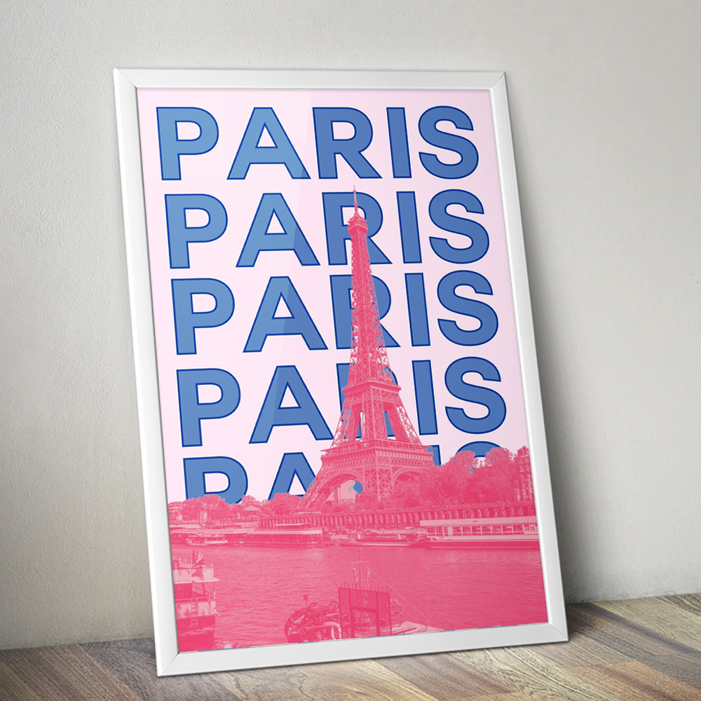Alternative view of PARIS EIFFEL VIBRANT TRAVEL POSTER