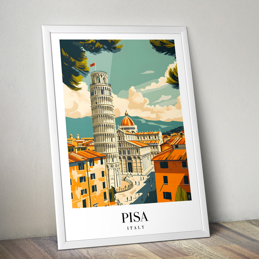 PISA VINTAGE TRAVEL POSTER