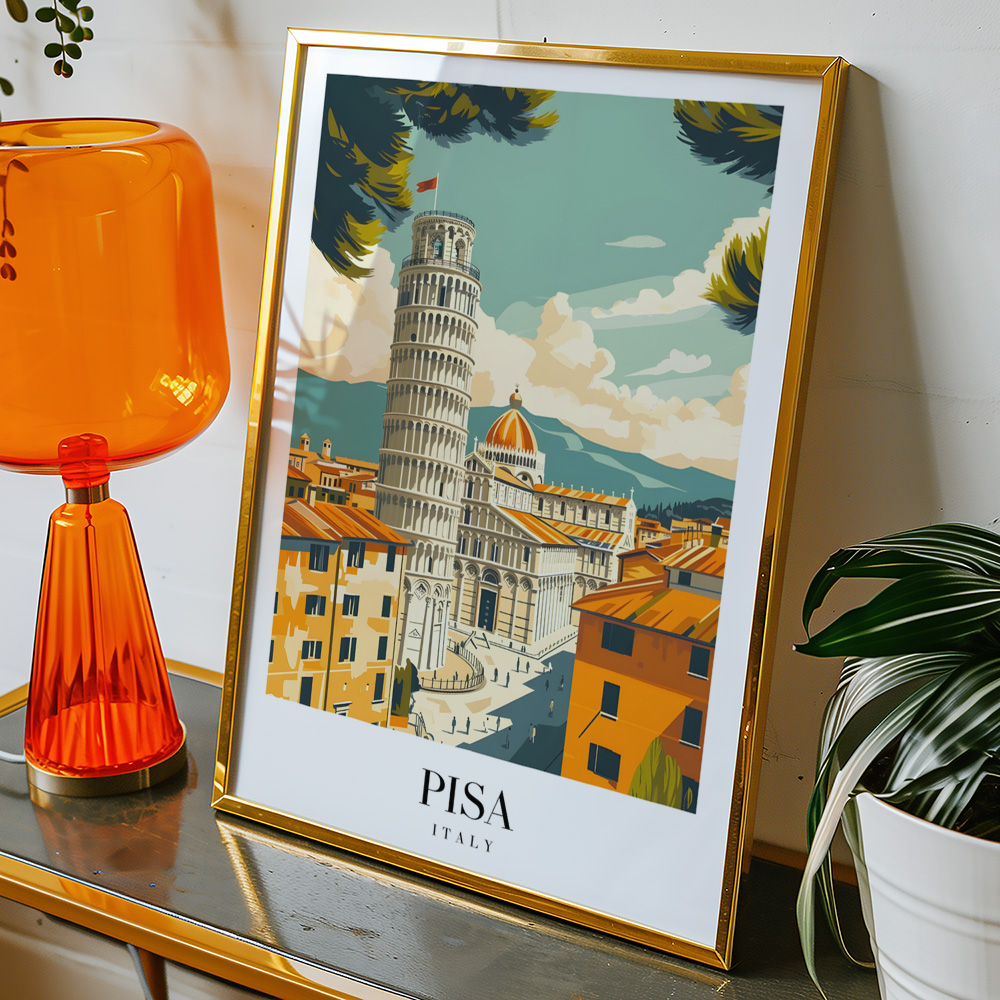 Alternative view of PISA VINTAGE TRAVEL POSTER
