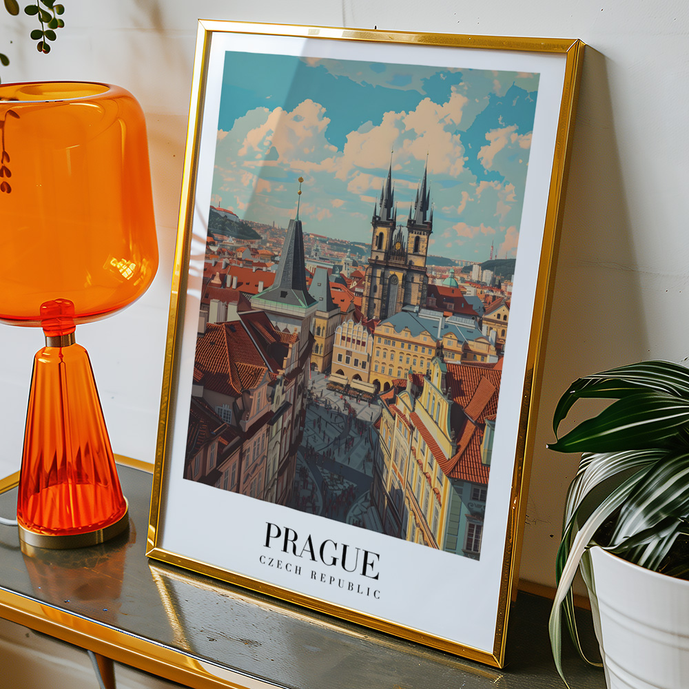 Alternative view of PRAGUE VINTAGE TRAVEL POSTER