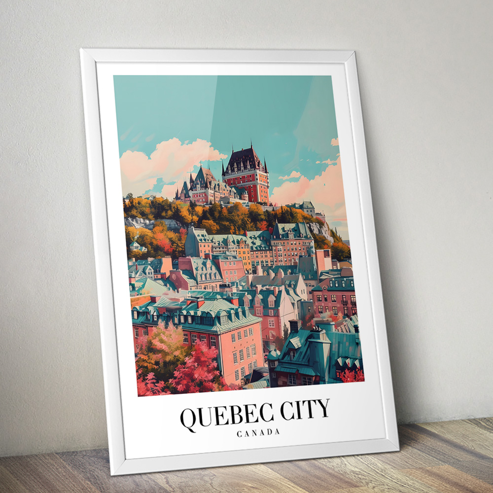 QUEBEC CITY VINTAGE TRAVEL POSTER