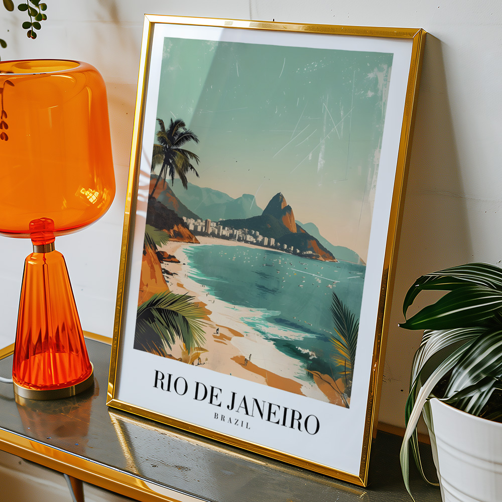 Alternative view of RIO DE JANEIRO VINTAGE TRAVEL POSTER