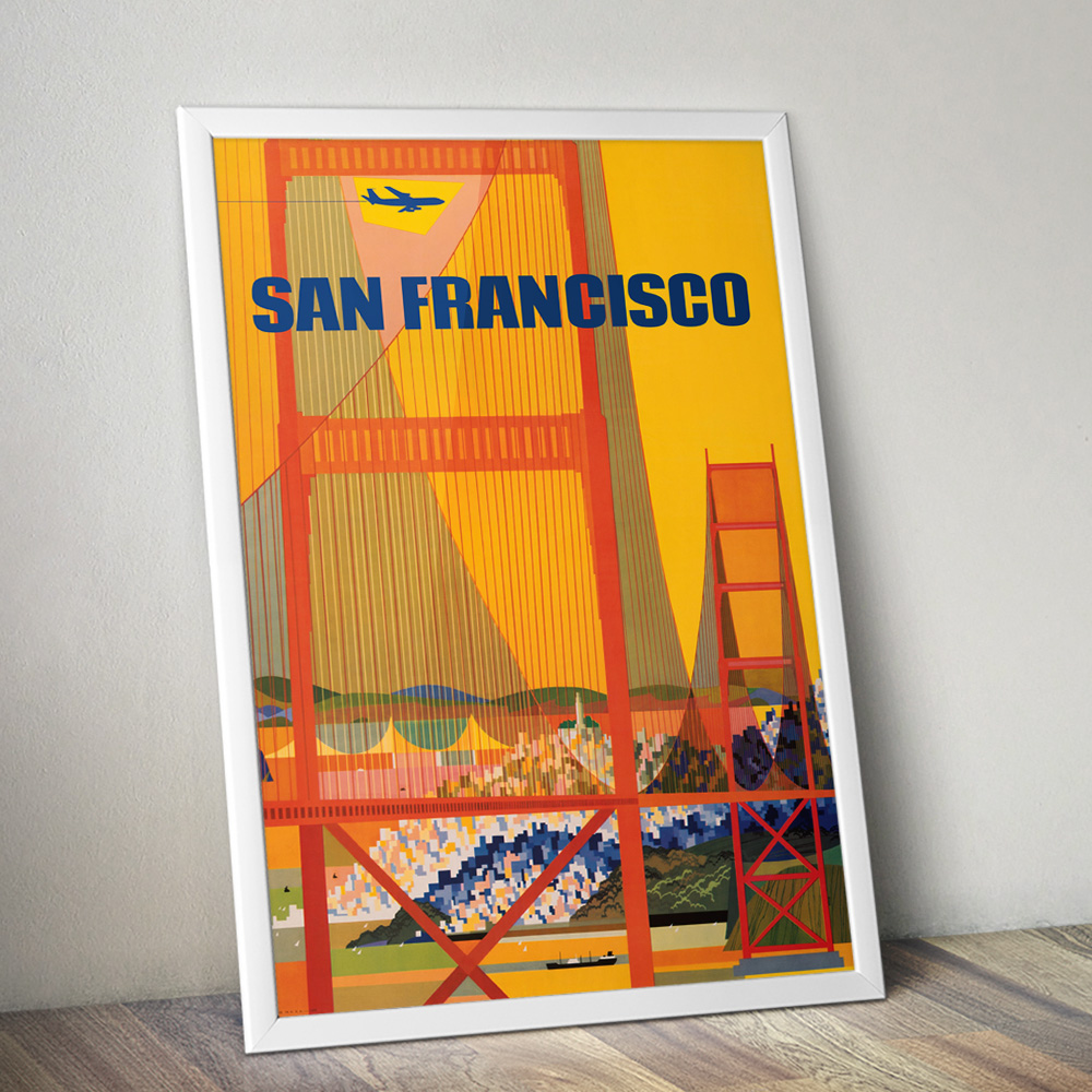 Alternative view of SAN FRANCISCO VINTAGE TRAVEL ADVERT POSTER