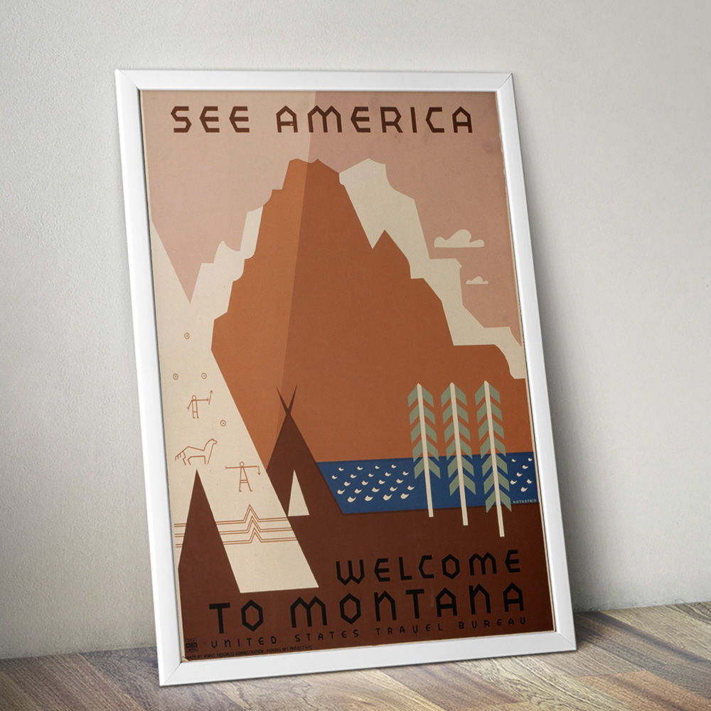 Alternative view of SEE AMERICA VINTAGE TRAVEL ADVERT POSTER