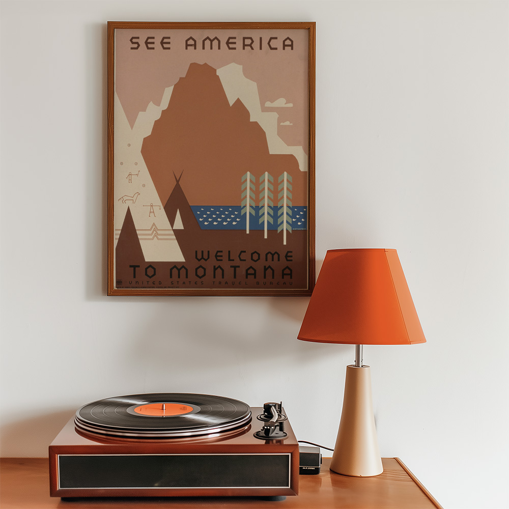 SEE AMERICA VINTAGE TRAVEL ADVERT POSTER
