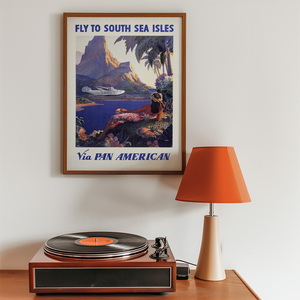 SOUTH SEA ISLES VINTAGE TRAVEL ADVERT POSTER