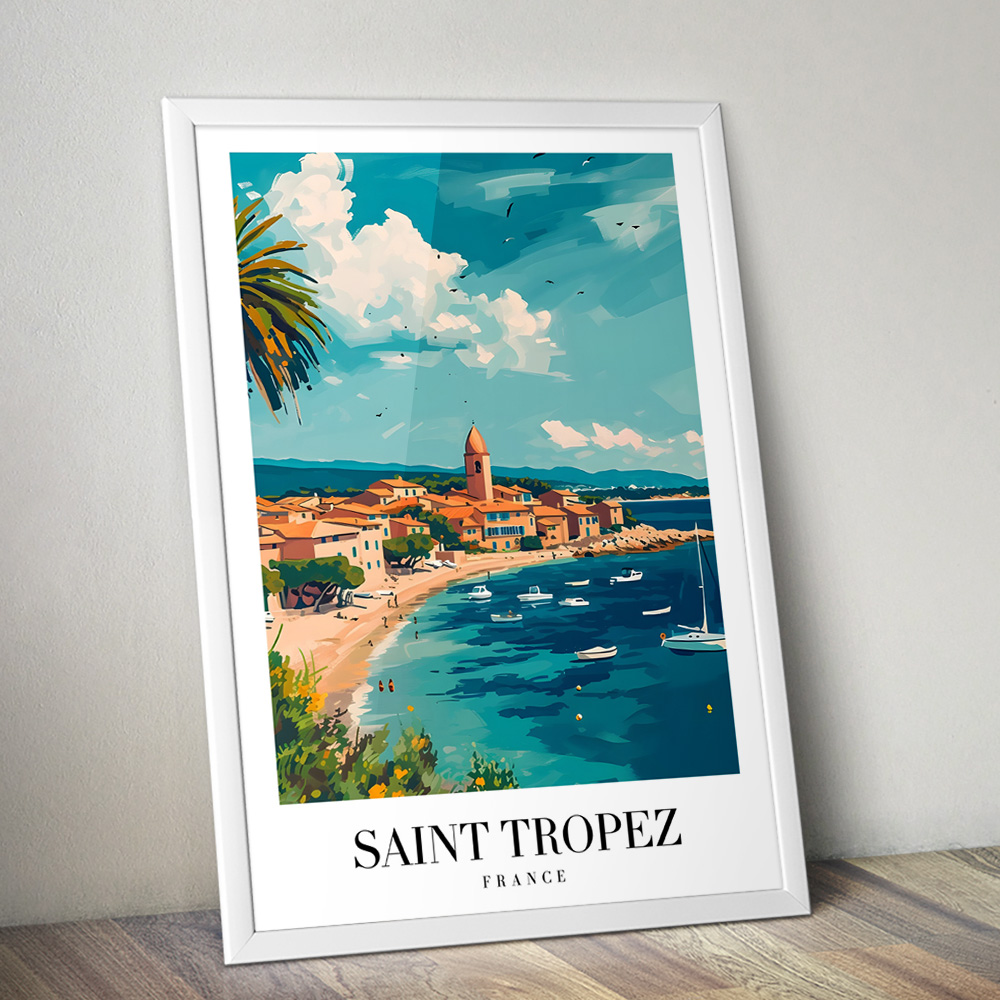 SAINT TROPEZ VINTAGE TRAVEL POSTER