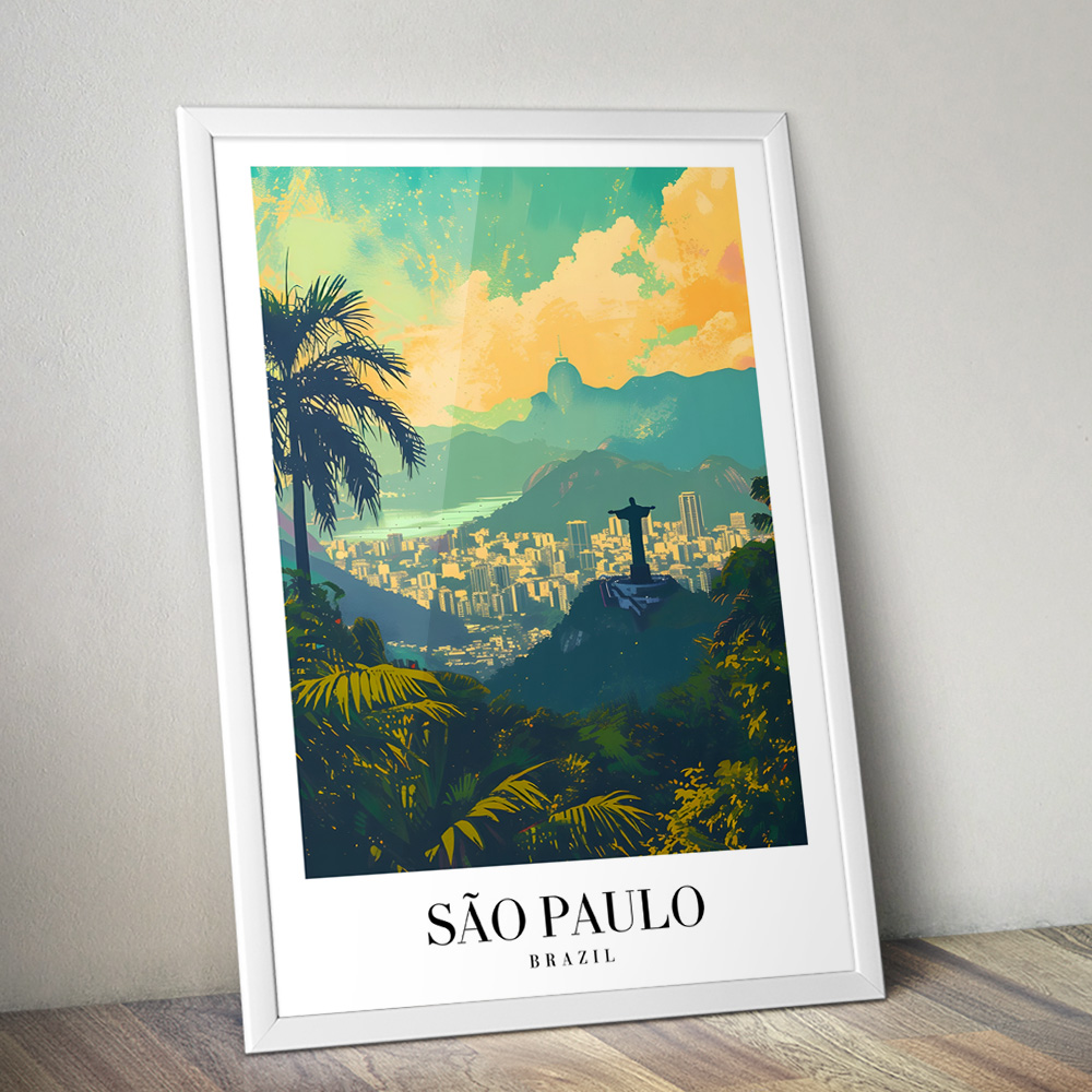 SAO PAULO VINTAGE TRAVEL POSTER