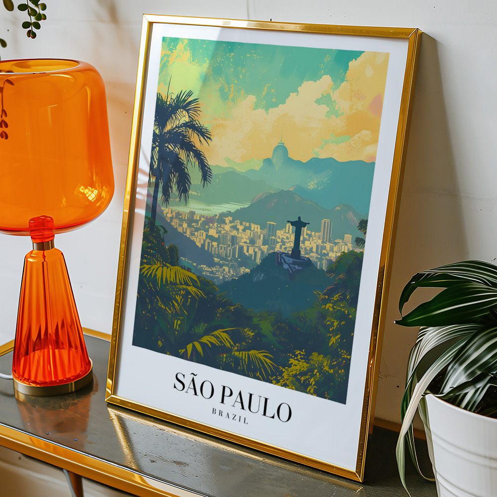 Alternative view of SAO PAULO VINTAGE TRAVEL POSTER