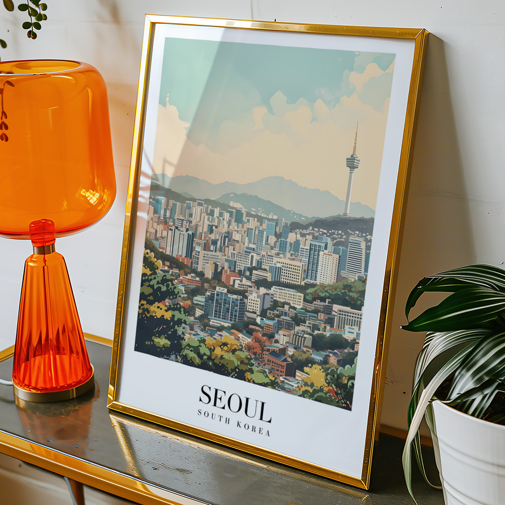 Alternative view of SEOUL VINTAGE TRAVEL POSTER