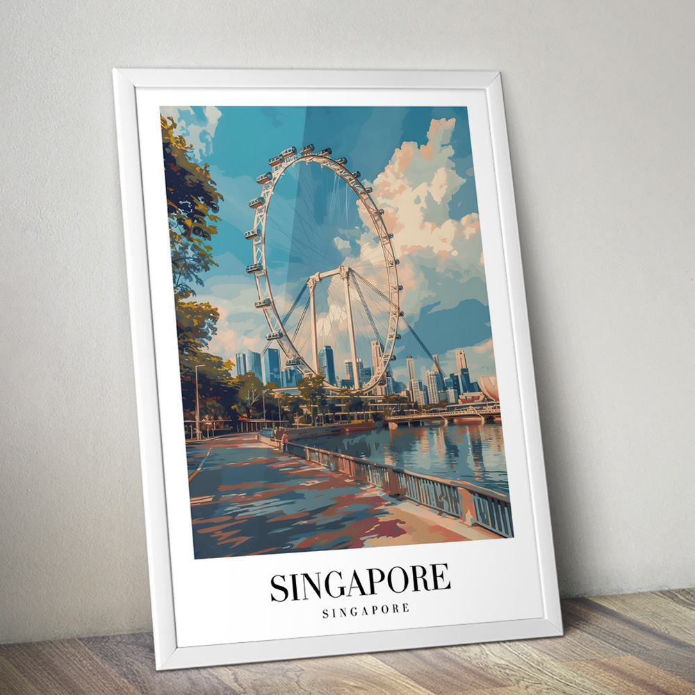 SINGAPORE VINTAGE TRAVEL POSTER