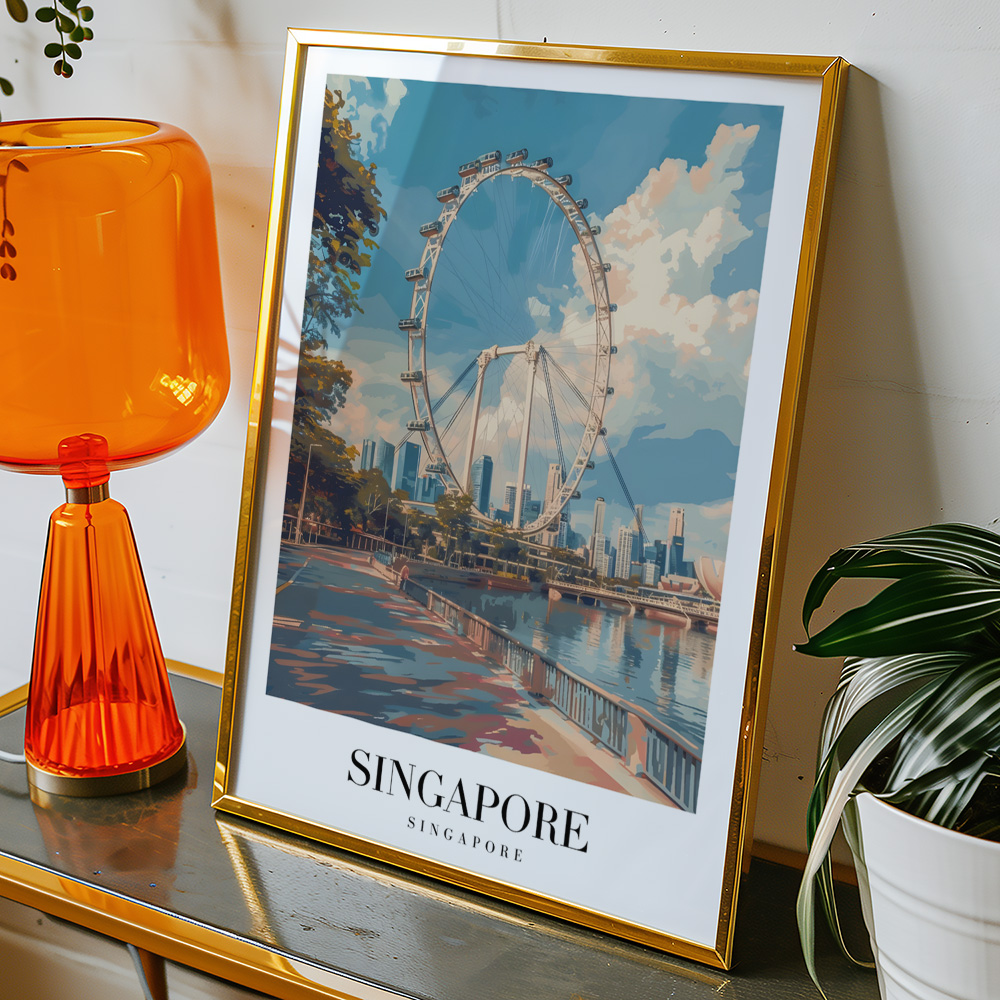 Alternative view of SINGAPORE VINTAGE TRAVEL POSTER
