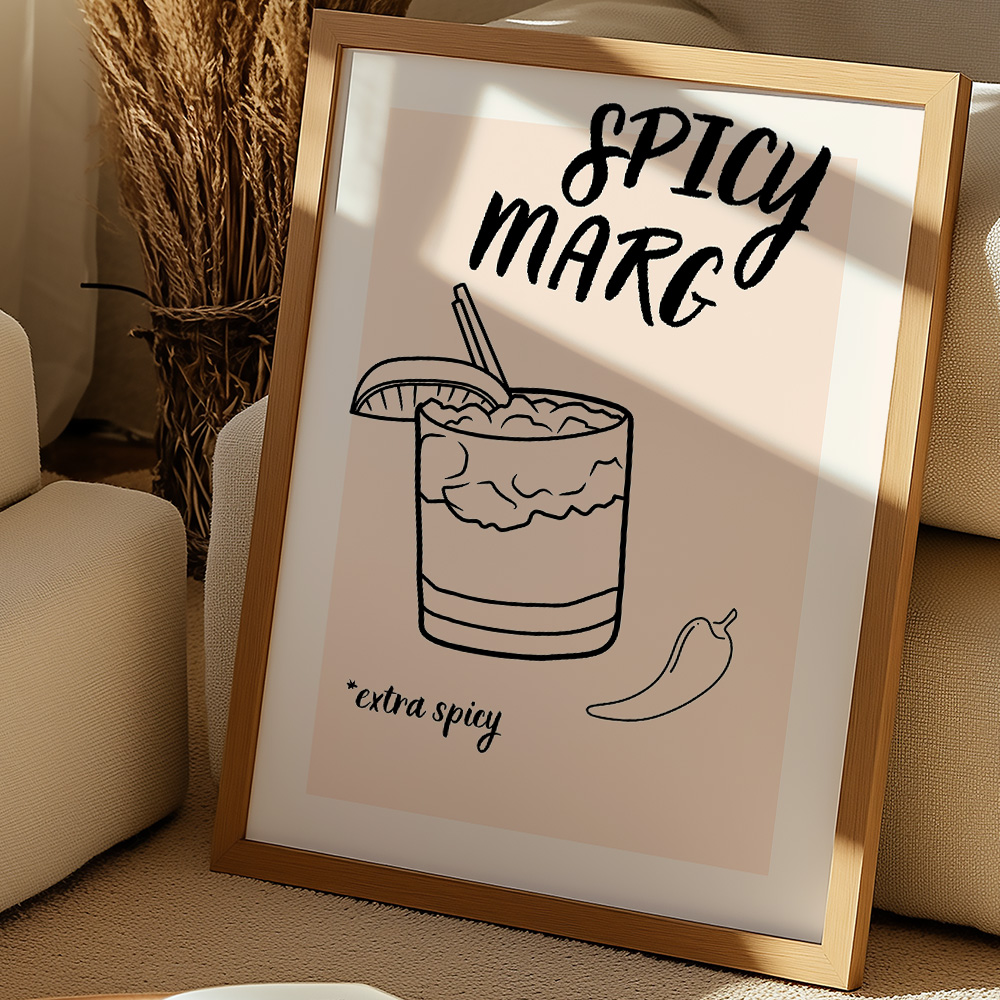 SPICY MARG BAR AND DRINKS POSTER
