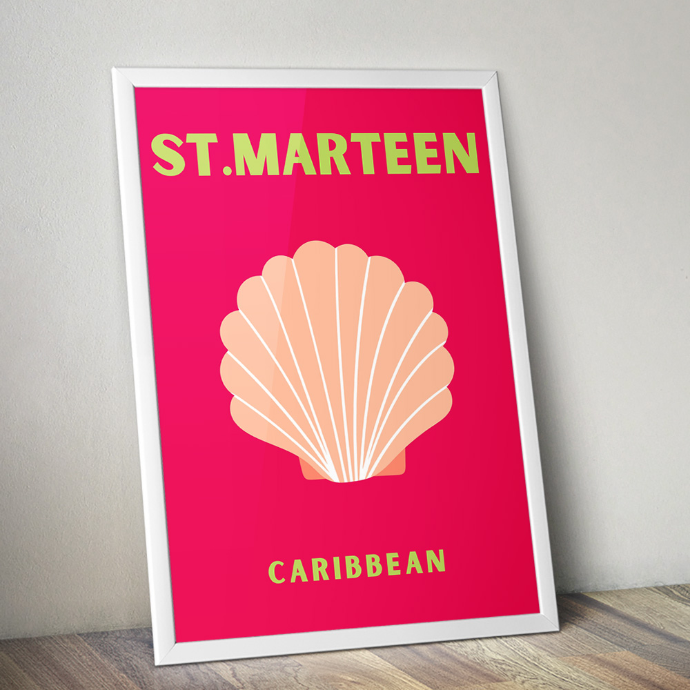 Alternative view of ST MARTEEN VIBRANT TRAVEL POSTER