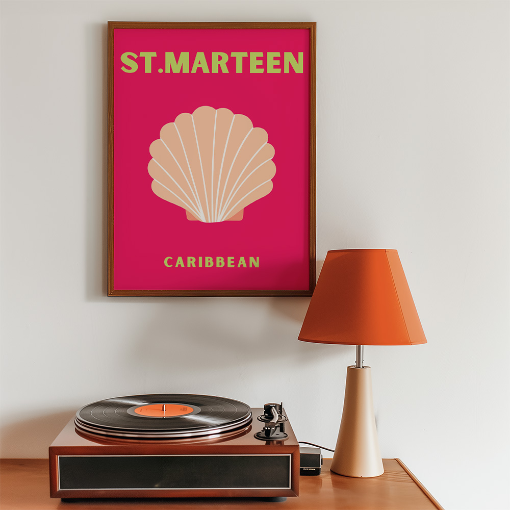 ST MARTEEN VIBRANT TRAVEL POSTER