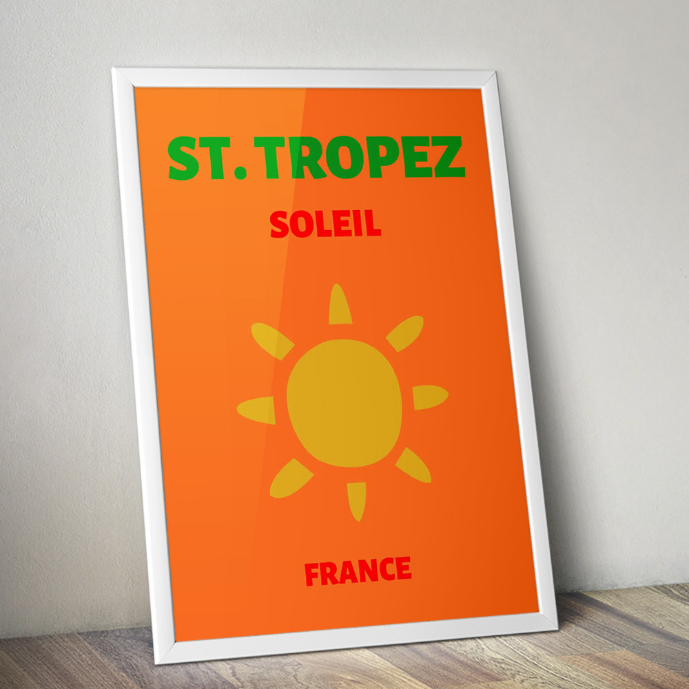 Alternative view of ST TROPEZ VIBRANT TRAVEL POSTER