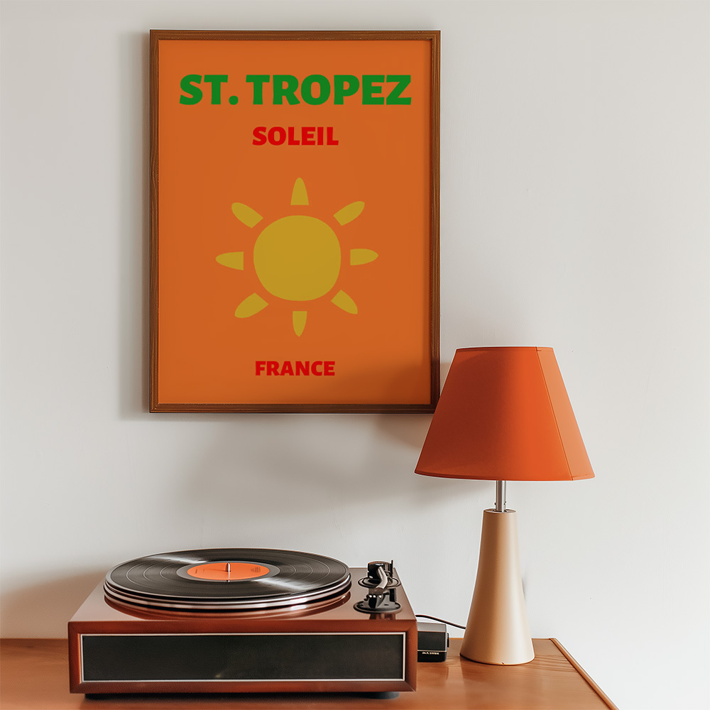 ST TROPEZ VIBRANT TRAVEL POSTER