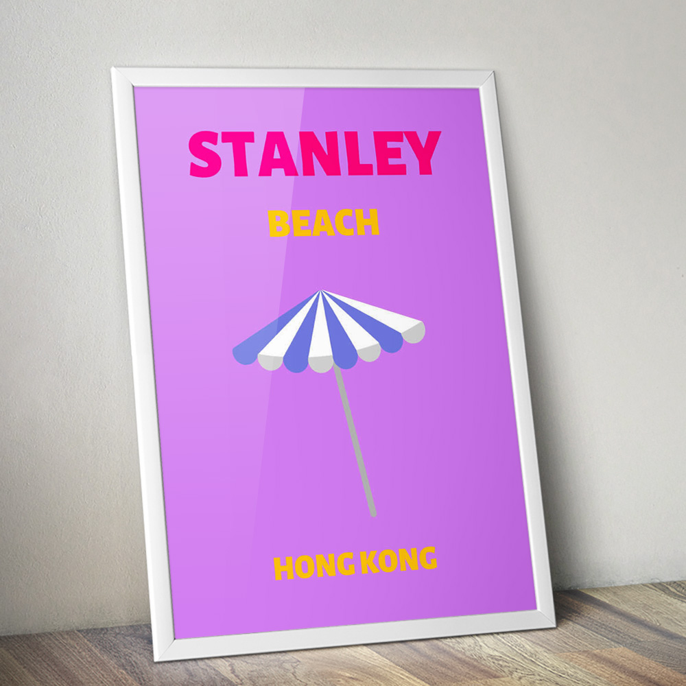 Alternative view of STANLEY BEACH VIBRANT TRAVEL POSTER
