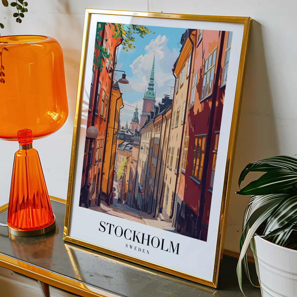 Alternative view of STOCKHOLM VINTAGE TRAVEL POSTER